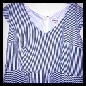 STRIPES! STRIPES! STRIPES! Navy blue and white.